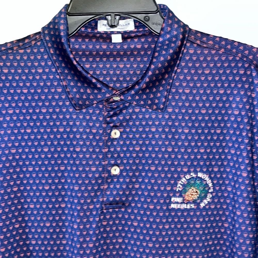Skull Skulls Print Peter Millar Summer Comfort Pinehurst Polo Golf Shirt L